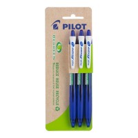 Pilot BeGreen Rexgrip Ballpoint Medium Blue, Pack of 3 HS Pilot BeGreen Rexgrip Ballpoint Medium Blue, Pack of 3 HS