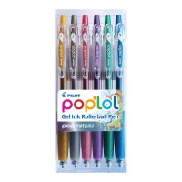 Pilot Pop'lol Gel Fine Metallic, Pack of 6 HS