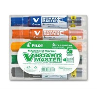 Pilot BeGreen V Board Whiteboard Marker Bullet, Pack of 5 (WBMAVBM-M-S5PBG)