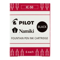Pilot Fountain Pen Ink Cartridge Black, Pack of 6 (IC-50-B) Pilot Fountain Pen Ink Cartridge Black, Pack of 6 (IC-50-B)