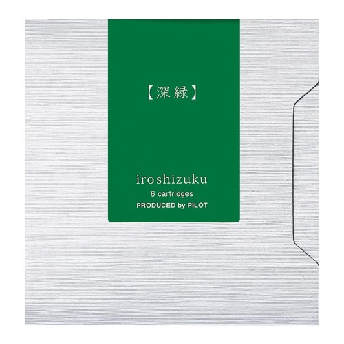 Pilot Iroshizuku Ink Cartridge Forest Green Shin-ryoku, Pack of 6 (IRF-6S-SHR) Pilot Iroshizuku Ink Cartridge Forest Green Shin-ryoku, Pack of 6 (IRF-6S-SHR)