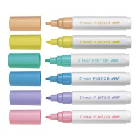 Pilot Pintor Marker Medium Pastel, Pack of 6