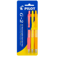 Pilot G2 Gel Fine Neon RYA, Pack of 3 HS