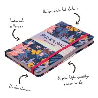 Pukka Bloom Softcover Notebook 130mm x 210mm 192 Pages 80gsm 8mm Lined Blue