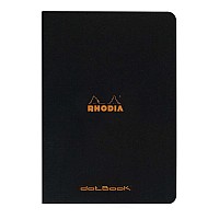 Rhodia Classic Notebook Stapled A4 Dot Black