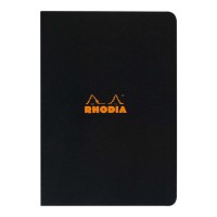 Rhodia Classic Notebook Stapled A4 Lined Black