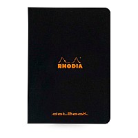 Rhodia Classic Notebook Stapled A5 Dot Black