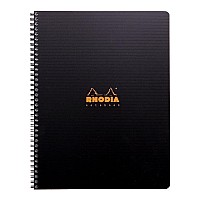 Rhodiactive Notebook Spiral A4+ Lined Black
