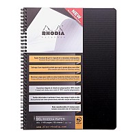 Rhodiactive Notebook Spiral A4+ Lined Black