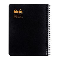 Rhodia Classic Notebook Spiral A5+ Lined Black