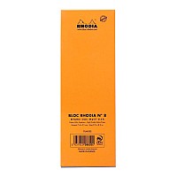 Rhodia Bloc Pad No. 8 Shopping Lined Orange