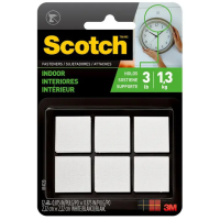 Scotch RF4720 White Indoor Fastener 22mm x 22mm Pack of 6