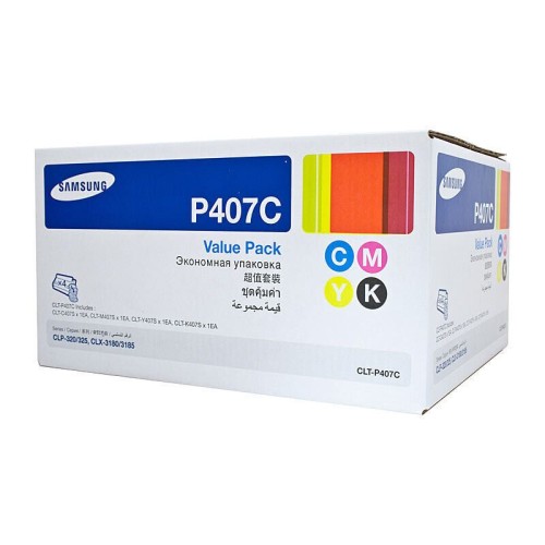 Samsung CLT-P407C Rainbow Pack - CLP320 CLP325 CLX3185 - Genuine Samsung CLT-P407C Rainbow Pack - CLP320 CLP325 CLX3185 - Genuine