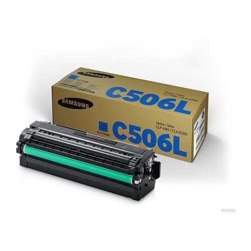Samsung CLT-C506L Cyan Toner Cartridge 3,500 Pages - Genuine Samsung CLT-C506L Cyan Toner Cartridge 3,500 Pages - Genuine