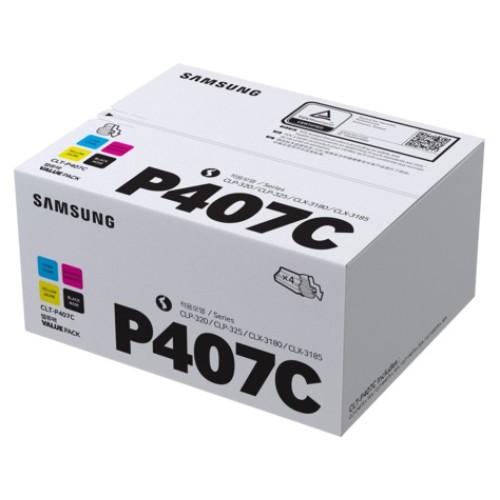 Samsung CLT-P407C Rainbow Pack - CLP320 CLP325 CLX3185 - Genuine Samsung CLT-P407C Rainbow Pack - CLP320 CLP325 CLX3185 - Genuine