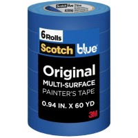 6-Pack ScotchBlue Painter's Tape 2090-24P6 Original 24mm x 55m