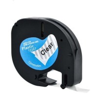 Dymo 12267 - ZDY12267 12mm x 4m Tape Black on Clear - Compatible