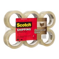 Scotch Commercial Grade Packaging Tape 3750-6  Clear 48mmx50m 6 Pack