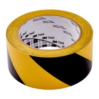 Scotch Hazard Warning Vinyl Tape 766 50mm x 33m Yellow/Black