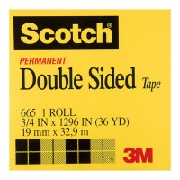 Scotch Double Sided Tape 665 19mm x 33m Boxed refill roll