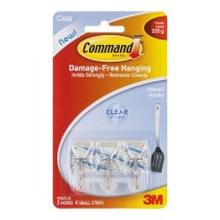 Command Hook 17067CLR Small Clear Wire Utensil 3 Pack