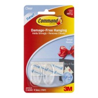 Command Hook 17092CLR Small Clear 2-Pack