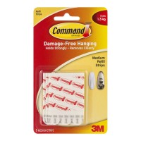 Command Strips Refill 17021P Medium White 9 Pack