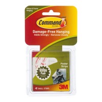 Command Strips Poster 17024-48ES Small White 48 Pack