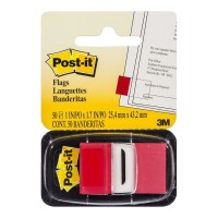 Post-it Flags 680-1 Singles Red 25x43mm 50 Pack