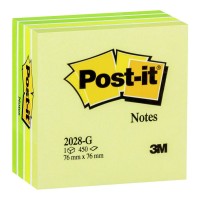 Post-it Notes Memo Cube 2028-G 76x76mm Green 450sh