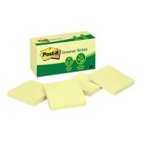 Post-it Recycled Notes 654-RP Yellow 76mm x 76mm 1200 Sheets