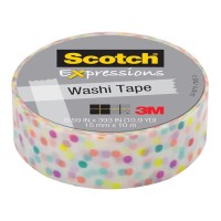 Scotch Expressions Washi Tape C314-P47 15mm x 10m Fun Dots