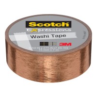 Scotch Expressions Foil Washi Tape C614-CPR 15mm x 7m Copper