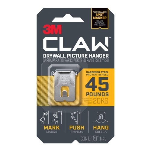 3M CLAW Drywall Picture Hanger 20 kg 3M CLAW Drywall Picture Hanger 20 kg