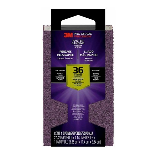3M Pro Grade Sanding Block Sponge 24003TRI-XC-B 36 Grit 3M Pro Grade Sanding Block Sponge 24003TRI-XC-B 36 Grit