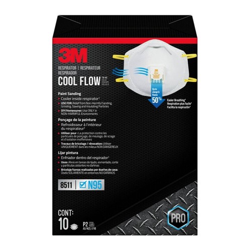 3M Pro Series Sanding & Fibreglass Respirator 8511H10-DC-PS, Pack of 10 3M Pro Series Sanding & Fibreglass Respirator 8511H10-DC-PS, Pack of 10