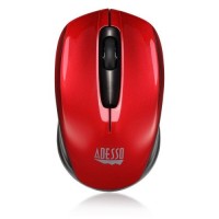 Adesso Wireless Mini Mouse Red Adesso Wireless Mini Mouse Red