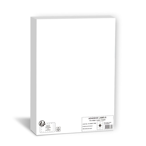 100 A4 Adhesive Label Sheets 99.1mm x 67.7mm - 8 Per Page 100 A4 Adhesive Label Sheets 99.1mm x 67.7mm - 8 Per Page