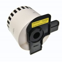 DK44605 Brother Yellow Continuous Paper Label 62mm  x 30.48m - Compatible