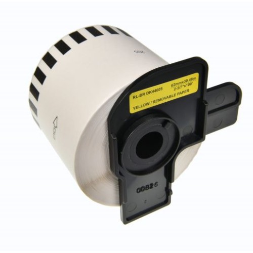 DK44605 Brother Yellow Continuous Paper Label 62mm x 30.48m - Compatible DK44605 Brother Yellow Continuous Paper Label 62mm x 30.48m - Compatible