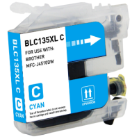 Brother LC135XLC Cyan Ink Cartridge 1,200 Pages - Compatible