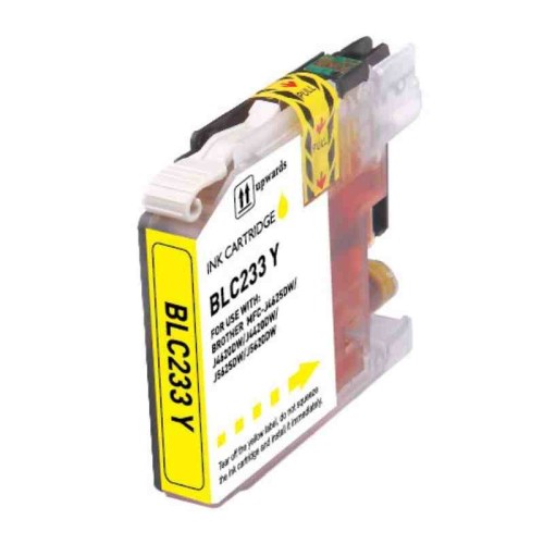 Brother LC233/LC231Y Yellow Ink Cartridge 550 Pages - Compatible Brother LC233/LC231Y Yellow Ink Cartridge 550 Pages - Compatible