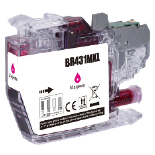 Brother LC431XLM Ink Cartridge Magenta 500 Pages - Compatible Brother LC431XLM Ink Cartridge Magenta 500 Pages - Compatible