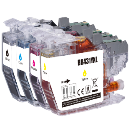Brother LC431XL Ink Cartridge Value Pack 4 x 500 Pages - Compatible Brother LC431XL Ink Cartridge Value Pack 4 x 500 Pages - Compatible