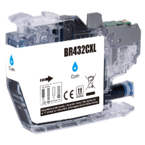 Brother LC432XLC Cyan Ink Cartridge 1500 Pages - Compatible Brother LC432XLC Cyan Ink Cartridge 1500 Pages - Compatible