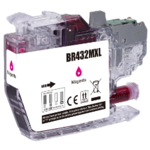 Brother LC432XLM Magenta Ink Cartridge 1500 Pages - Compatible Brother LC432XLM Magenta Ink Cartridge 1500 Pages - Compatible