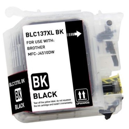 Brother LC137XLBK Black Ink Cartridge 1,200 Pages - Compatible