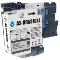 Brother LC531XLC Cyan Ink Cartridge 500 Pages - Compatible Brother LC531XLC Cyan Ink Cartridge 500 Pages - Compatible