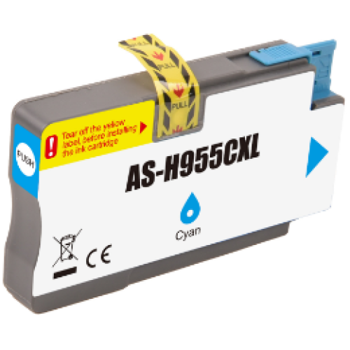 HP 955XL - L0S63AA Cyan High-Yield Ink 1600 Pages - Compatible HP 955XL - L0S63AA Cyan High-Yield Ink 1600 Pages - Compatible