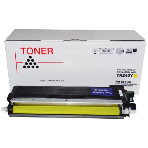 Brother TN240Y Yellow Toner Cartridge - Compatible Brother TN240Y Yellow Toner Cartridge - Compatible